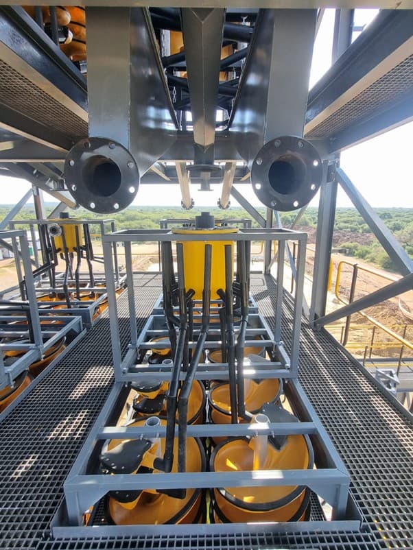 FRP grating platform access at mining processing facility