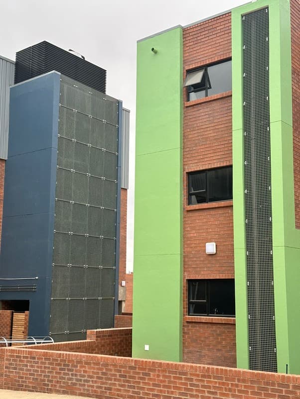 FRP grating system at modern building